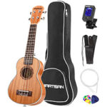 Housse Pour Ukulélé Soprano Ténor Concert Avec Tranches Oranges Sur Fond Vert à Pois Pour Ukulélé Soprano Ténor Concert 58,6 Cm D'épaisseur 10 Mm D' épaisseur